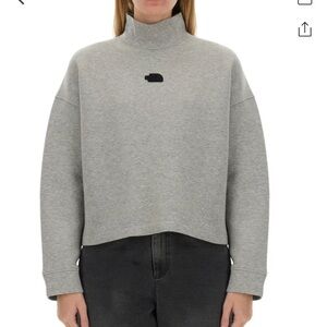 North Face Logo Plaque Mock Neck Jumper